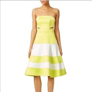 Alexis neon white fit flare cutout dress S Simona